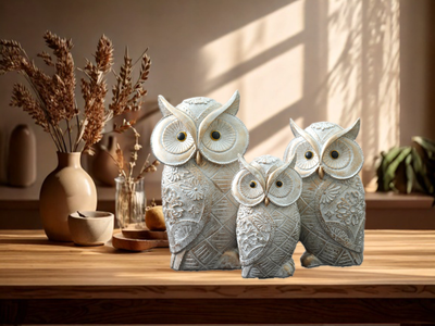 Wisdom Owl Trio - Decorative Showpiece