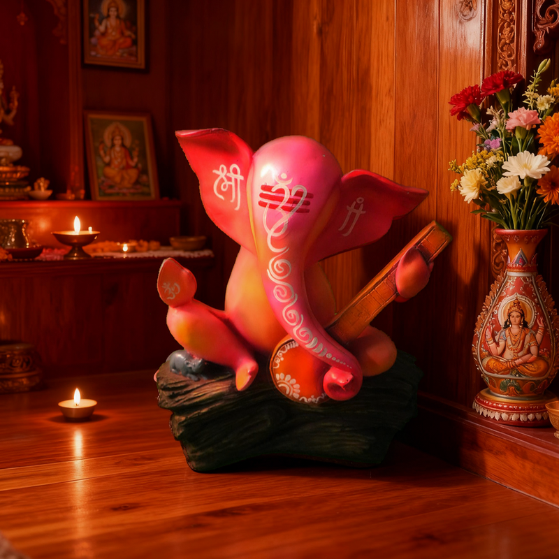 The Divine Melody: Contemporary Lord Ganesha Sculpture