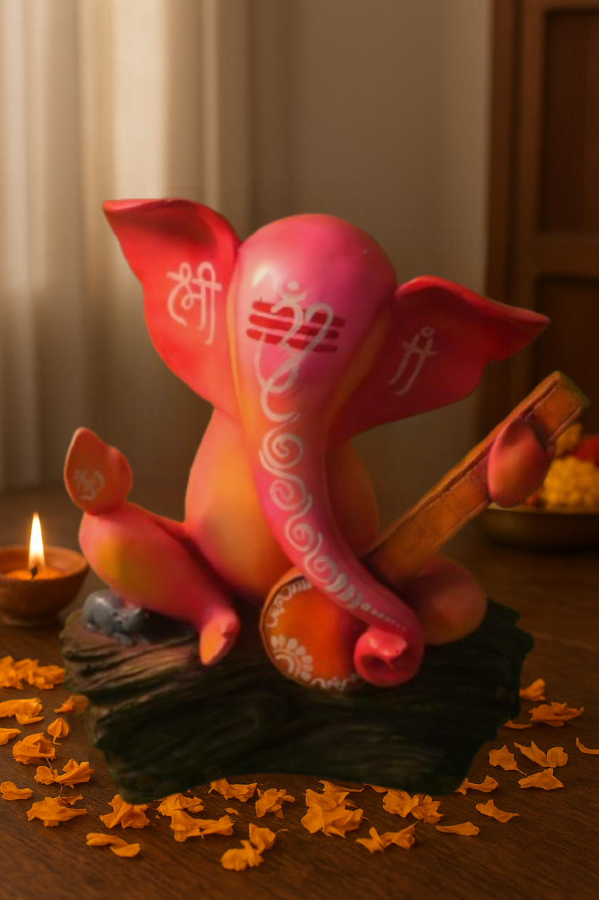 The Divine Melody: Contemporary Lord Ganesha Sculpture